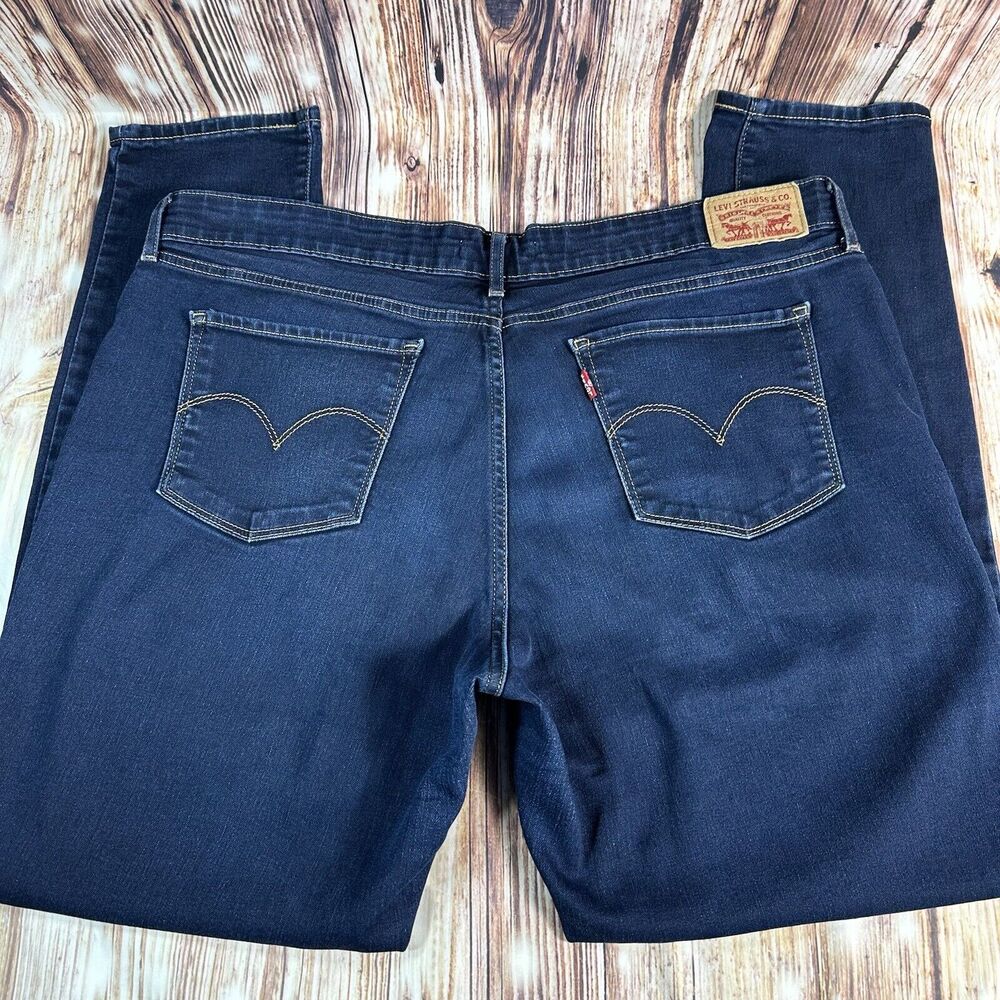 Levi's 711 SKINNY Womens Size 33 Blue Mid Rise Jeans Denim Pants 38x29 - Picture 3 of 13